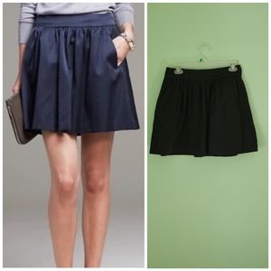 Banana Republic Black Faille Shine F Mini Skirt